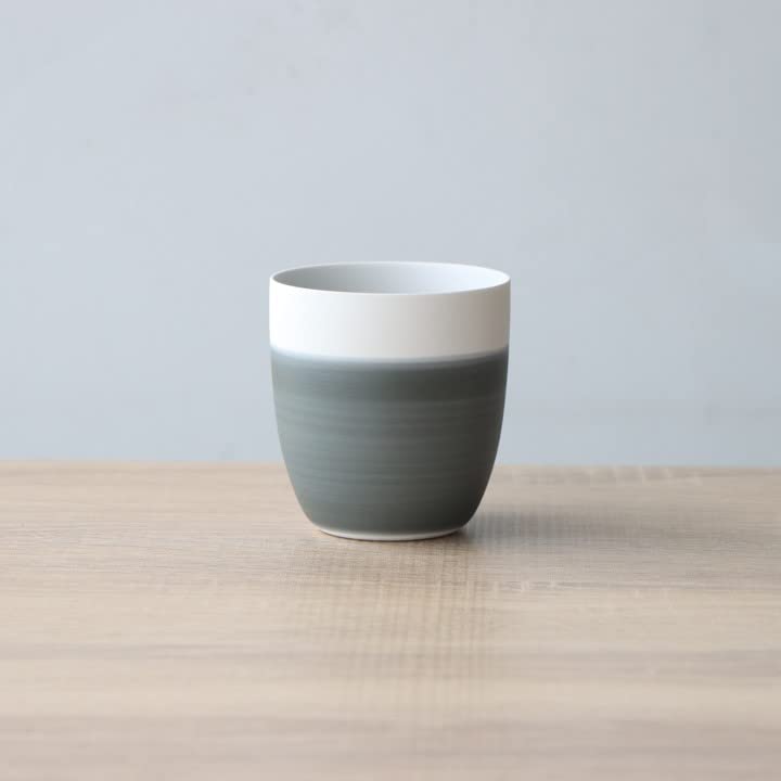 yamachu (山忠) 有田焼 Koselig-arita freecup フリーカップ コップ 200ml (グレー) 北欧 シンプル おしゃれ hygge