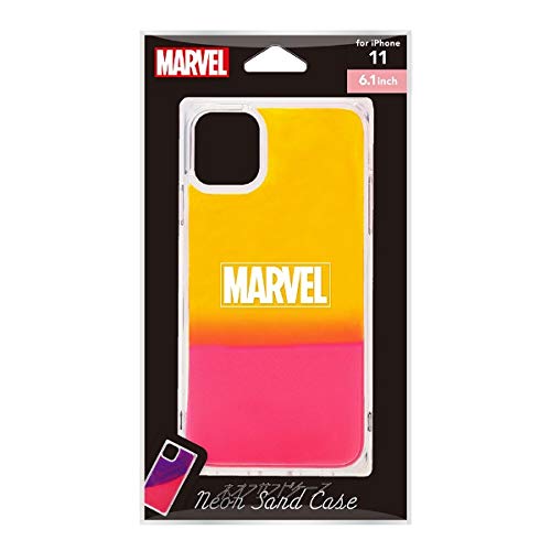 Premium Style iPhone 11用 ネオンサンドケース [ロゴ/イエロー＆ピンク]