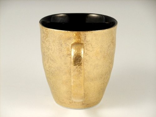 有田焼 弥源次窯 金濃黒釉掛分 マグカップ 18232