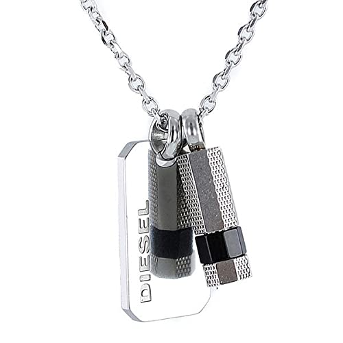ディーゼル ユニセックス メンズ レディース プレート シルバー ネックレス アクセサリー ブランド アクセ [並行輸入品]