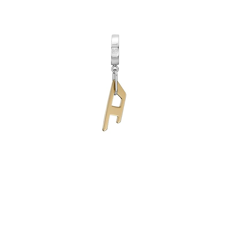 Diesel オールジェンダー ステンレススチール イヤリング, Length: 13.3MM, Width: 3MM, Height: 13.3MM, ステンレス鋼, 宝石なし