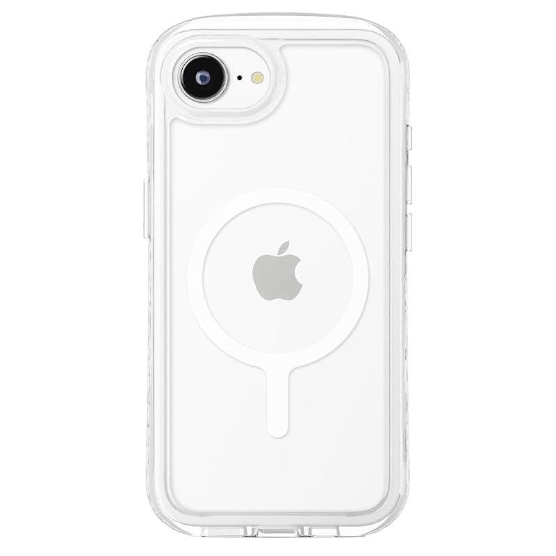 iPhone16e 用 MagSafe対応 エアクッションケース ケース ストラップホール 背面クリア 耐衝撃 エア スノー