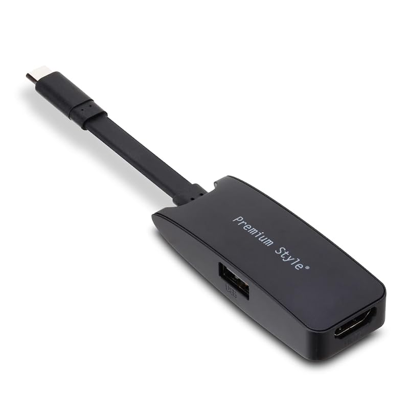 Premium Style USB Type-Cコネクタ HDMIミラーリング アダプタ ブラック