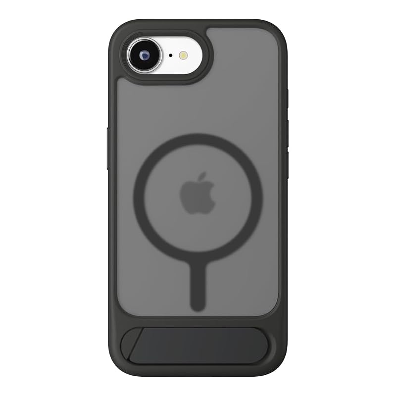 iPhone17e / iPhone16e 用 MagSafe対応 スタンド付ハイブリッドケース マットブラック