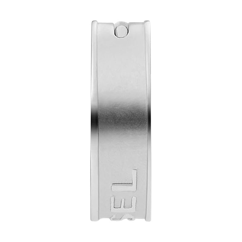 Diesel ステンレススチール イヤリング メンズ, L 12.9MM x W 14.1MM x H 4.3MM, ステンレス鋼, ジェムストーンなし