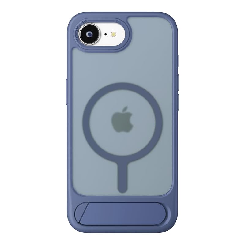 iPhone17e / iPhone16e 用 MagSafe対応 スタンド付ハイブリッドケース マットネイビー