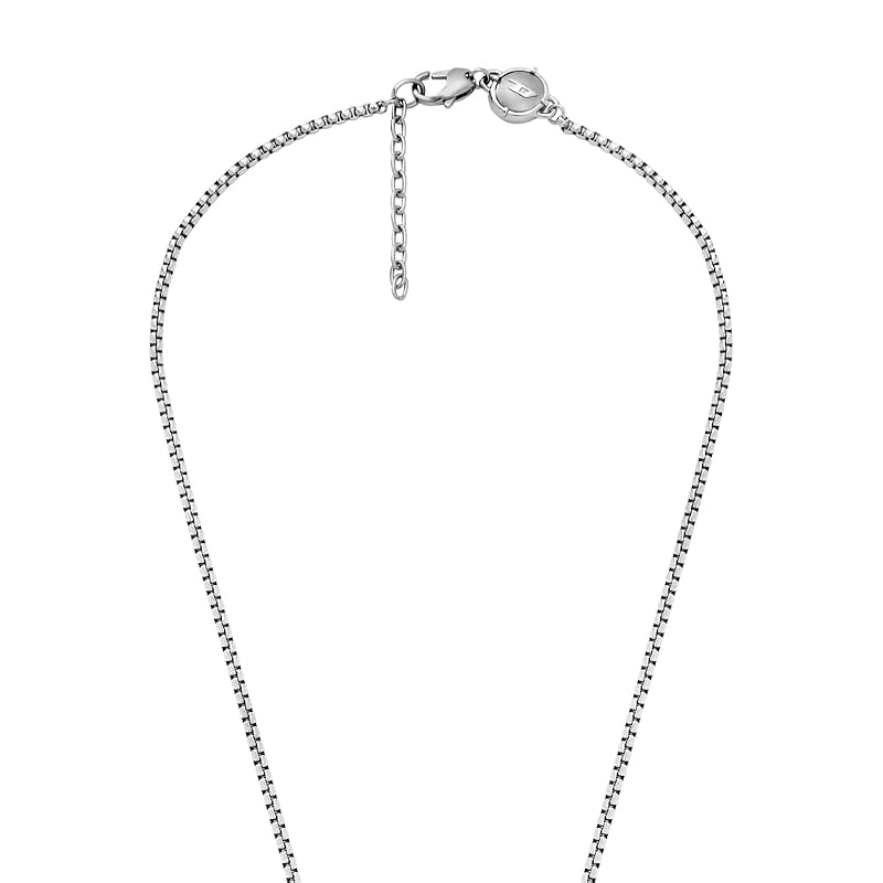 Diesel メンズ ステンレススチール チェーンネックレス, one size, ステンレス鋼