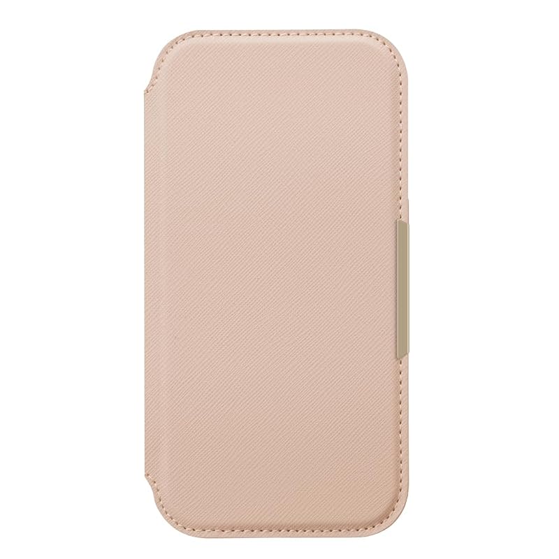 iPhone17e / iPhone16e 用 ガラスフリップケース サフィアーノ調/ピンク