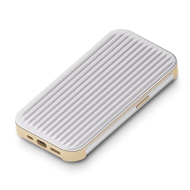 Premium Style iPhone14Pro 用 ハイブリッドフリップケース [シルバー]