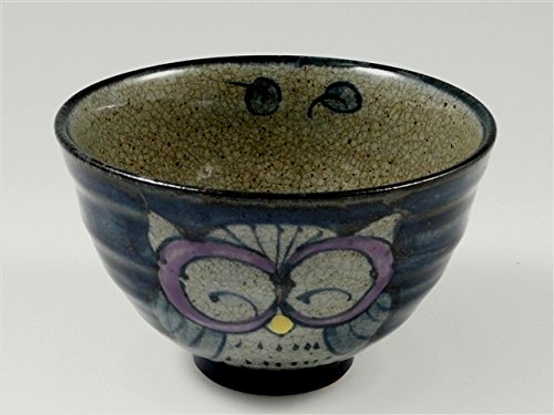 有田 波佐見焼 翔芳窯 錦フクロウ 組茶碗(夫婦茶碗) 20615