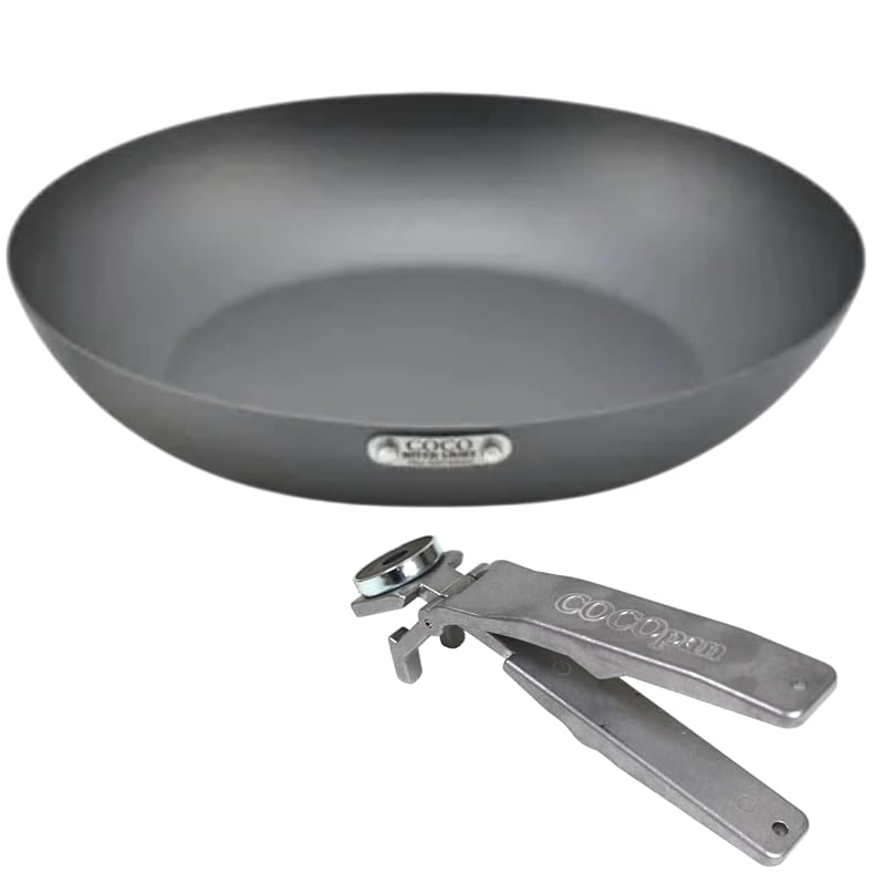 COCOpan ベーシック 鉄フライパン (【メーカー正規品】ベーシック・グリッパー 日本製 軽量 セット, 24cm)