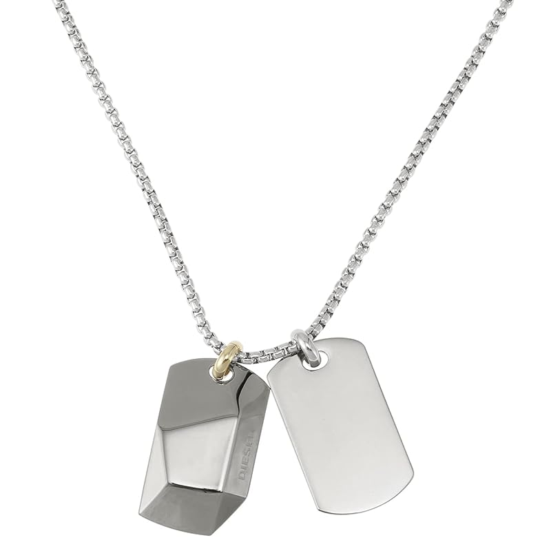 [ディーゼル] DIESEL ダブルプレート ドッグタグ ネックレス ペンダント [並行輸入品]