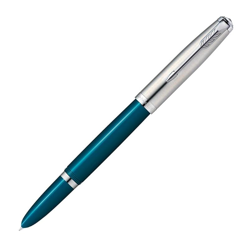 PARKER パーカー 万年筆 F 細字 51 ティールブルーCT 両用式 正規輸入品