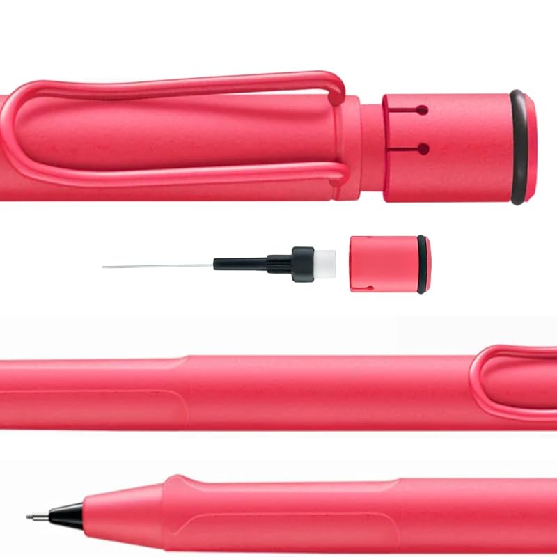 LAMY サファリサンセットコーラル - 人間工学に基づいたグリップとボディを備えたシャープペンシル。丈夫なASAプラスチック製。描画や筆記に最適 - LAMY M 41細字リフィル0.5mm、消しゴムチップ付き。