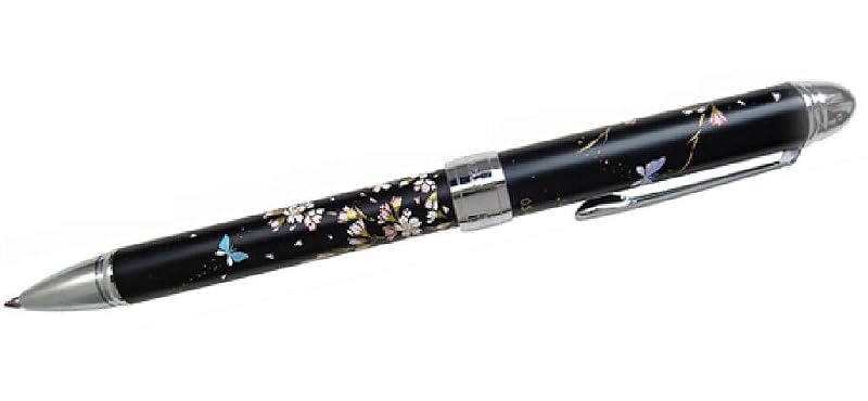 セーラー万年筆 多機能ペン 2色+シャープ 優美蒔絵 枝垂桜 ブラック 16-0344-220