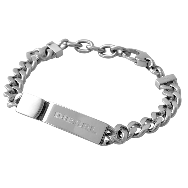 [ディーゼル] DIESEL ロゴプレート＆チェーン ブレスレット [並行輸入品]