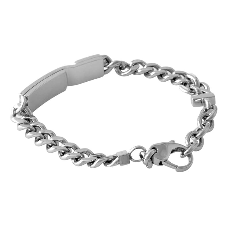 DIESEL ディーゼル DX0966040 ロゴプレート＆チェーン メンズ ブレスレット 【abde00151m】 [並行輸入品]