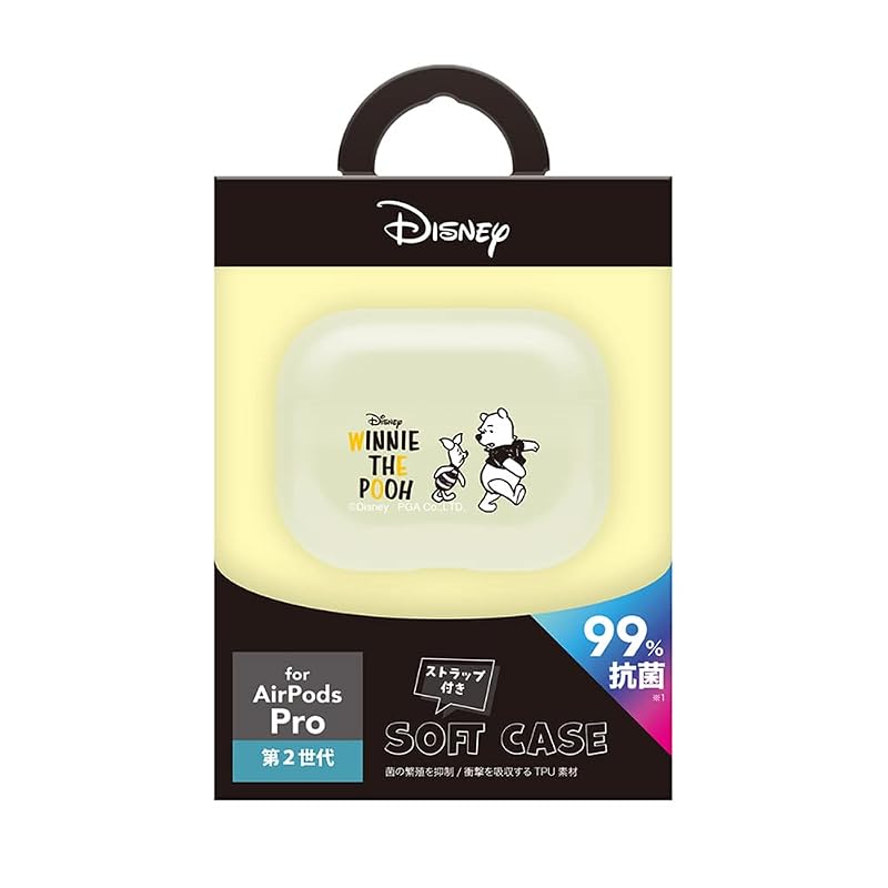 Premium Style AirPods Pro(第2/1世代)用 抗菌ソフトケース [くまのプーさん] PG-DAPP2TP03POO