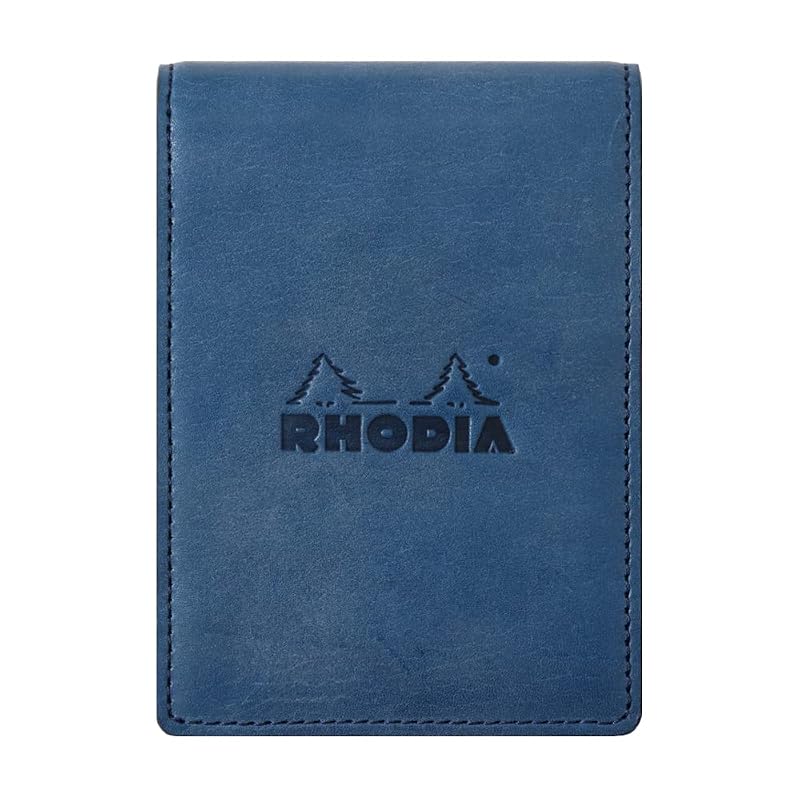 ロディア ミニ3穴システム手帳 RHODIA オーガナイザー(11×8cm リング径11mm 牛革) シック ブルー cf11ogz01-bl