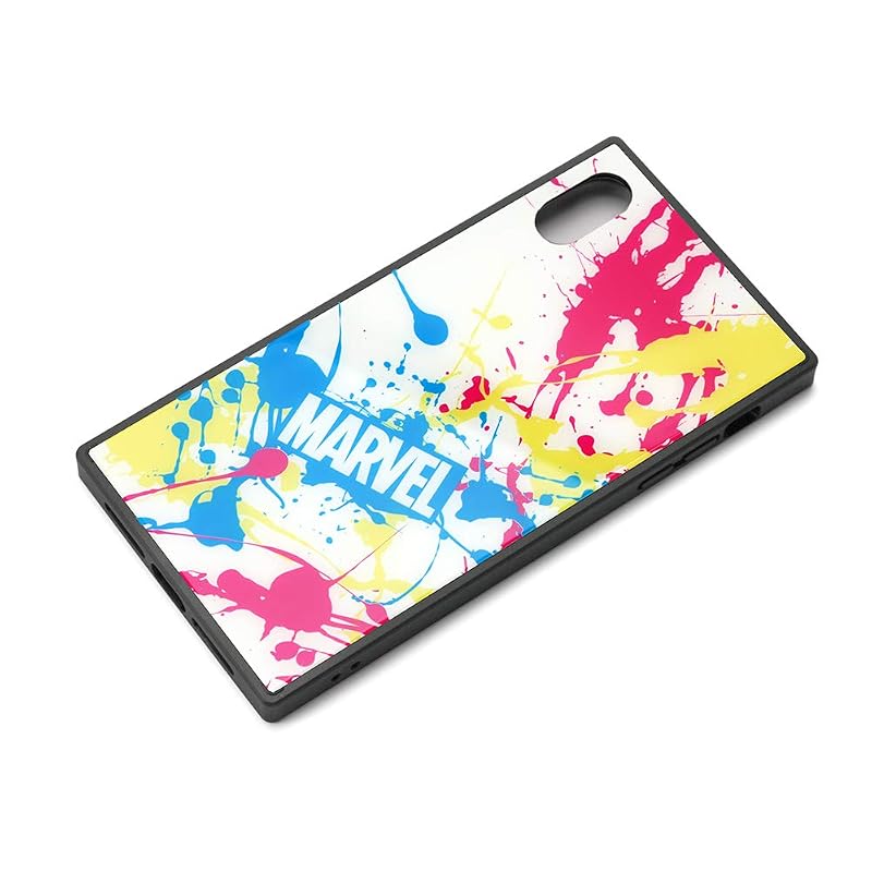 PGA iPhone XS Max用 ガラスハイブリッドケース スプラッシュロゴ/ホワイト