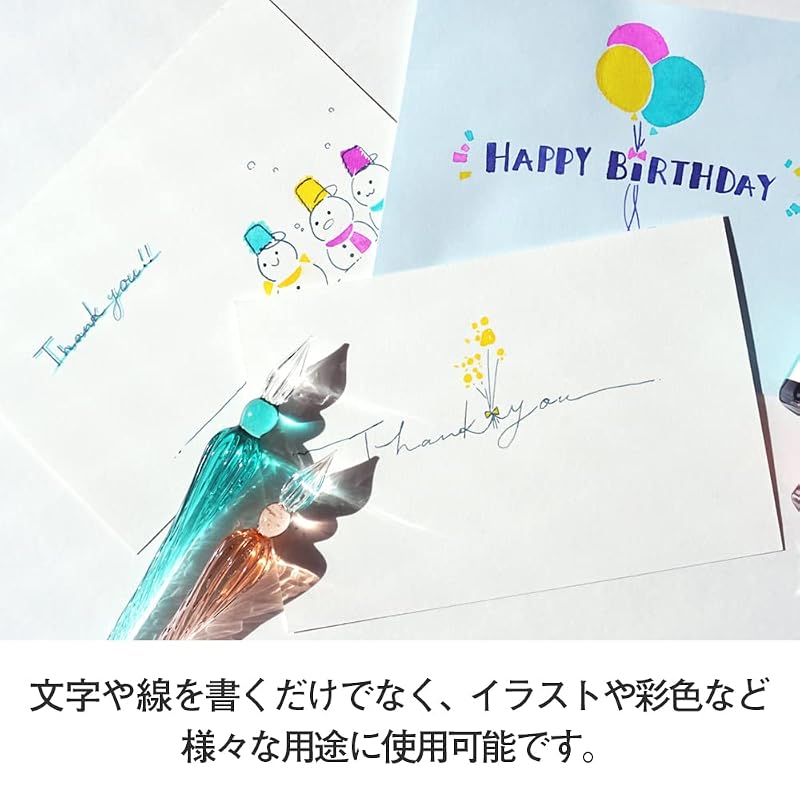 エルバン(Herbin) ガラスペン&インクセット 専用箱入【ハンドクラフト】つむぎ ブルー & ミニインク ディープブルー(10ml)セット【1670年創業フランスの伝統的ブランド】HERBIN hb21413set