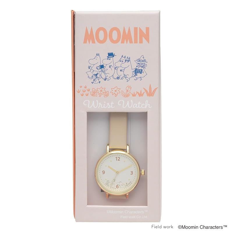 Fieldwork(フィールドワーク) 腕時計 レディース アナログ ムーミン moomin 革ベルト シンプル ムーミンプリントウォッチJ 白 MOM021-1