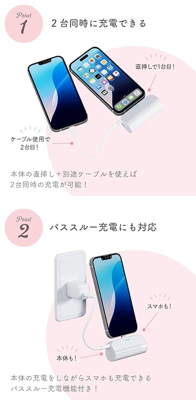 Premium Style USB Type-C 直挿しモバイルバッテリー パススルー充電 対応 5,000 mAh / PD20W ベイマックス PG-DLB50C05BAY