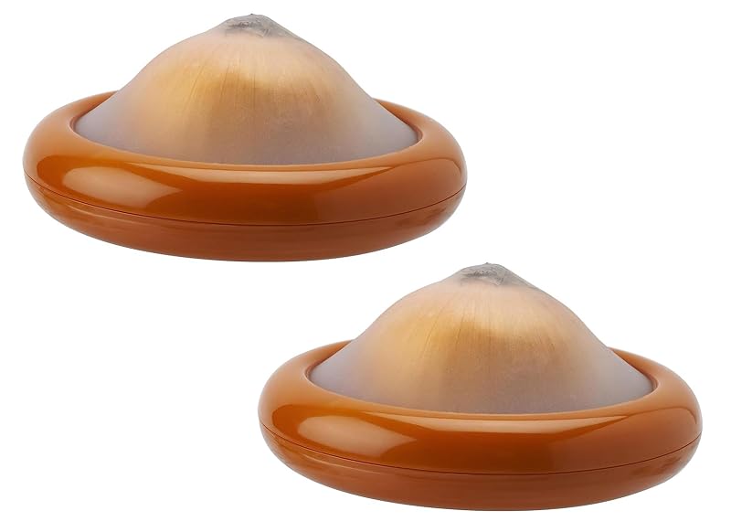 Joie オニオンストレッチポッド 玉ねぎの新鮮さをより長く保つ 冷蔵庫収納 農産物の整理 オレンジ 2個パック