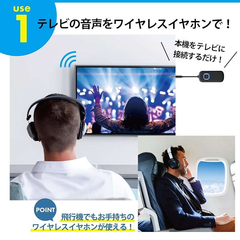 Premium Style Bluetooth トランスミッター/レシーバー [ブラック] PG-WTR1BK1