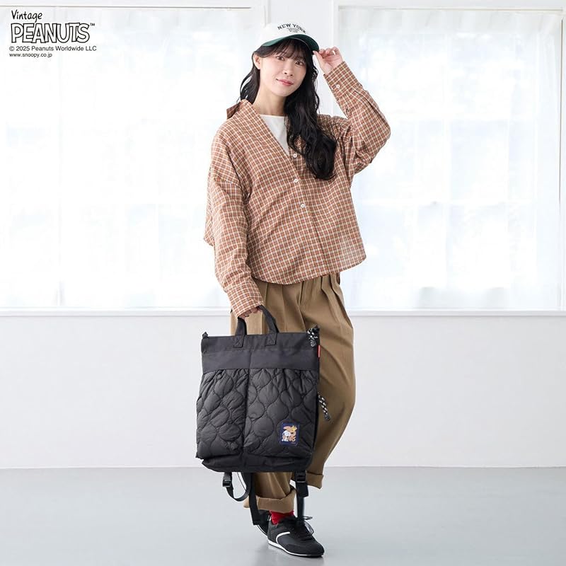 [ルートート] スヌーピー[リュック]IP.セオルー.パフ.Peanuts-0R ヘルメットバッグ型リュック ピーナッツ【KHAKI 】