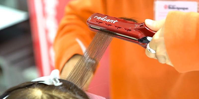 ラディアント 28mm ヘアアイロン ストレート プロ仕様 瞬間水分蒸発しない 保湿 シルクプレート220度まで30秒