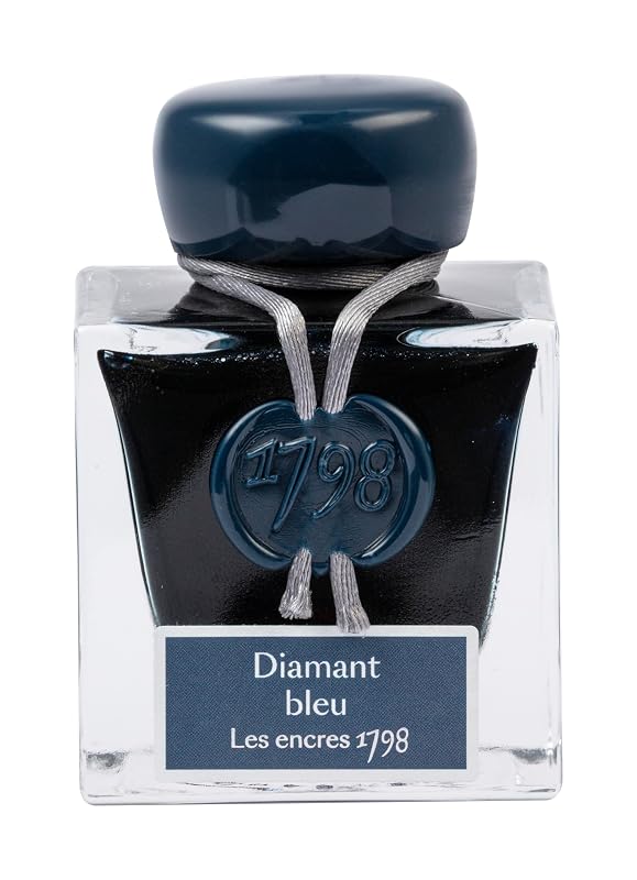 エルバン(Herbin) アニバーサリーインク 1798 50ml ダイヤモンドブルー 万年筆/ガラスペン・つけペン用 【銀の微粒子入り】 hbj15519