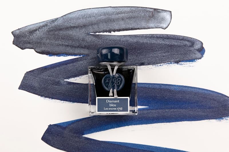 エルバン(Herbin) アニバーサリーインク 1798 50ml ダイヤモンドブルー 万年筆/ガラスペン・つけペン用 【銀の微粒子入り】 hbj15519