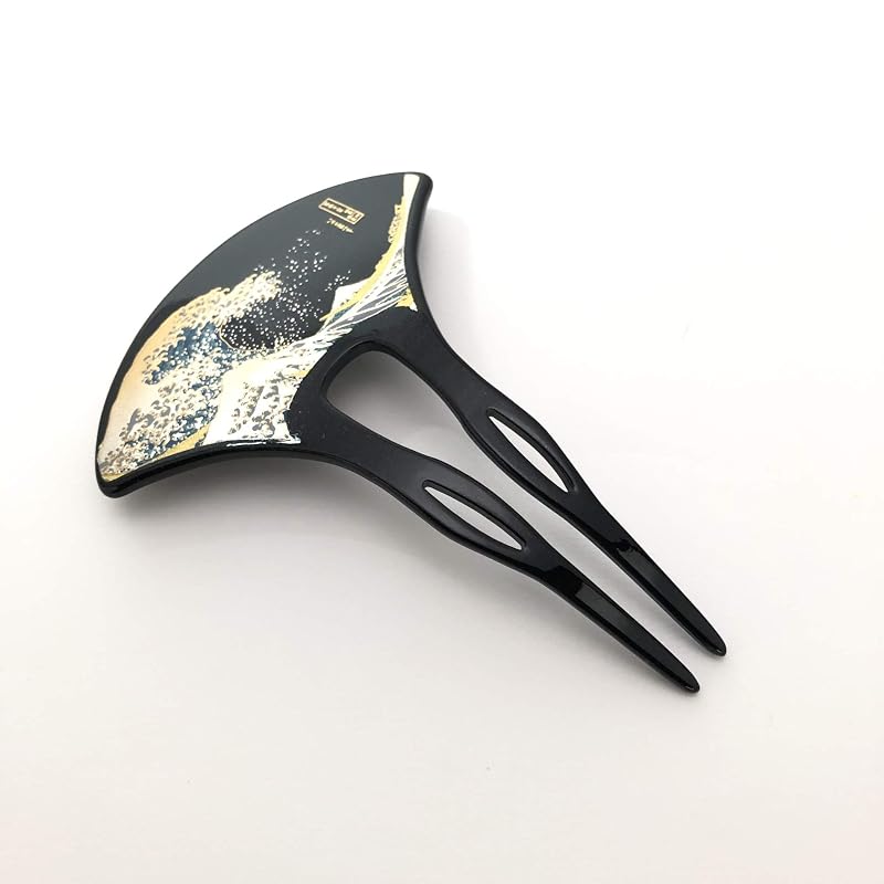 まえじゅう漆器 漆芸かんざし 波(B) 4X-132