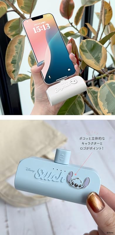 Premium Style USB Type-C 直挿しモバイルバッテリー パススルー充電 対応 5,000 mAh / PD20W ベイマックス PG-DLB50C05BAY