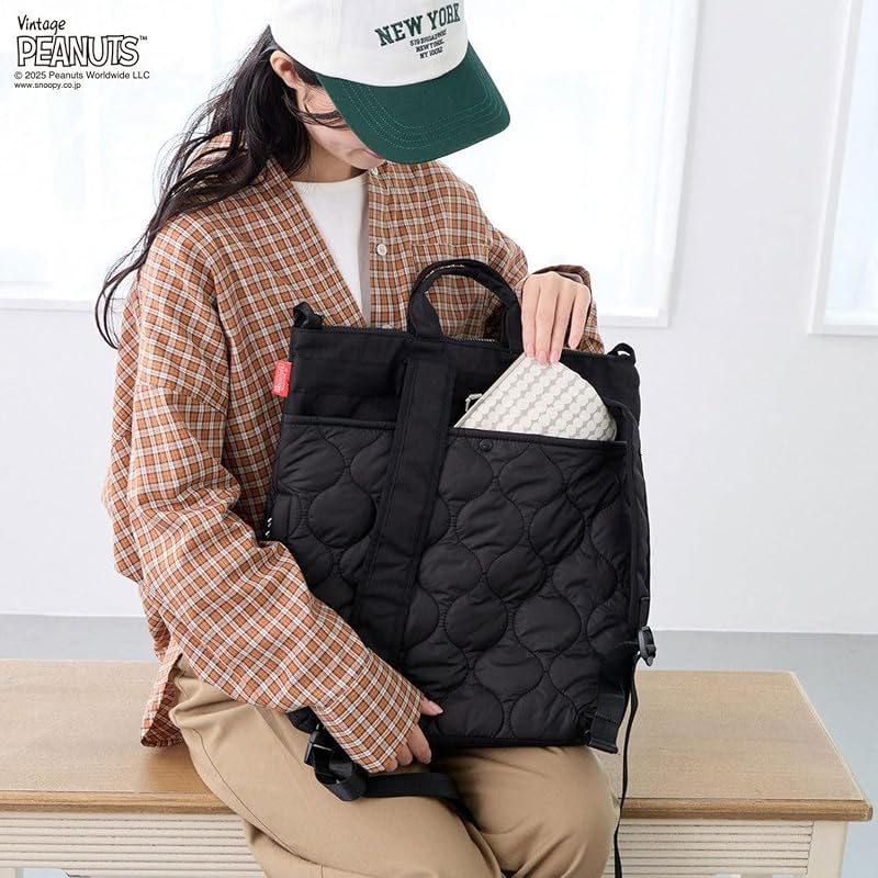 [ルートート] スヌーピー[リュック]IP.セオルー.パフ.Peanuts-0R ヘルメットバッグ型リュック ピーナッツ【KHAKI 】