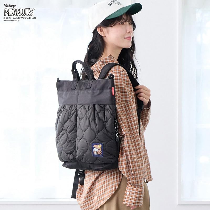 [ルートート] スヌーピー[リュック]IP.セオルー.パフ.Peanuts-0R ヘルメットバッグ型リュック ピーナッツ【KHAKI 】
