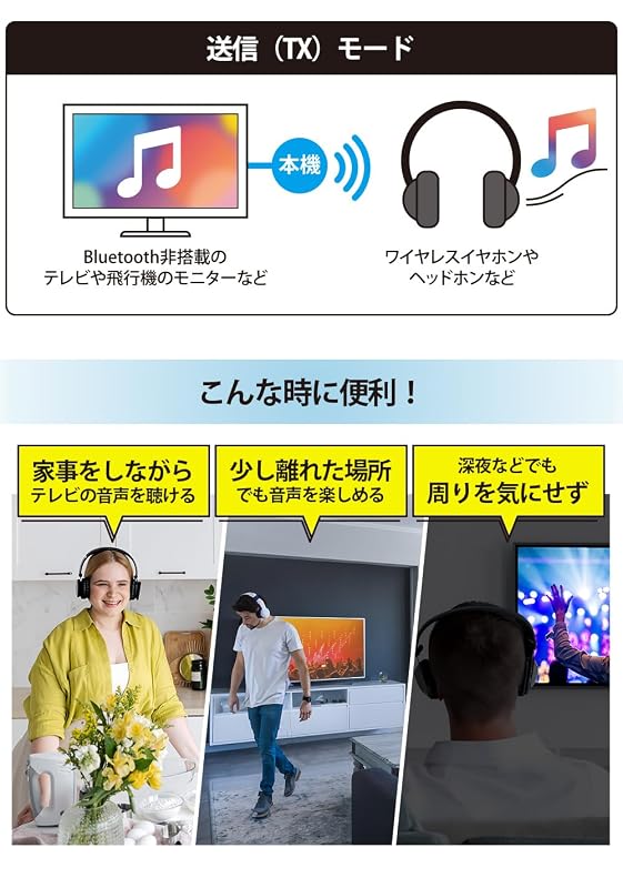 Premium Style Bluetooth トランスミッター/レシーバー [ブラック] PG-WTR1BK1