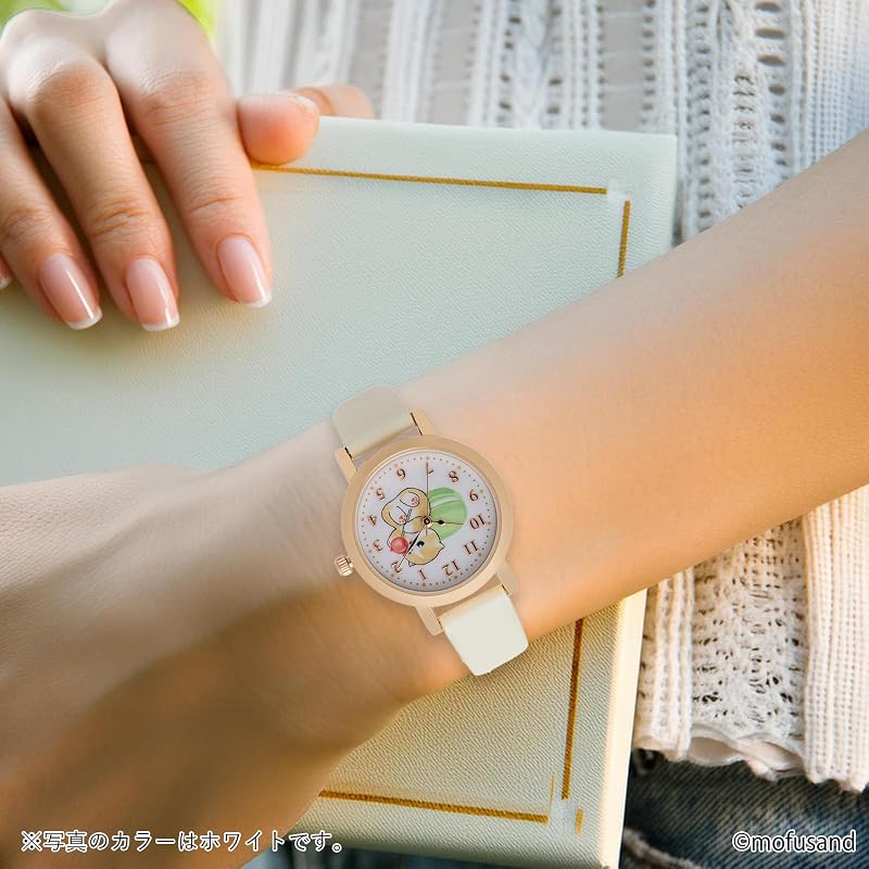 Fieldwork(フィールドワーク) 腕時計 キャラクター レディース 子供 アナログ モフサンド mofusand 革ベルト パステルカラー マカロンウォッチ グレー MSD005-4