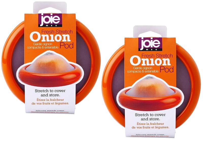 Joie オニオンストレッチポッド 玉ねぎの新鮮さをより長く保つ 冷蔵庫収納 農産物の整理 オレンジ 2個パック