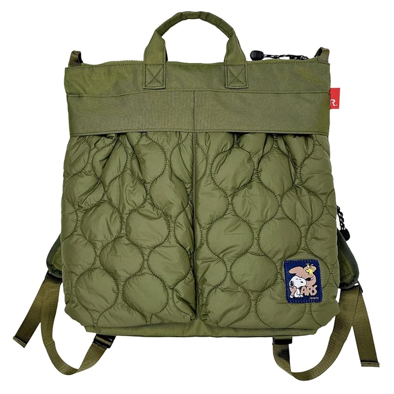 [ルートート] スヌーピー[リュック]IP.セオルー.パフ.Peanuts-0R ヘルメットバッグ型リュック ピーナッツ【KHAKI】