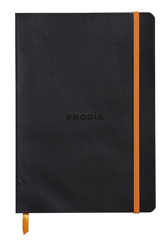 RHODIA(ロディア) ロディア ノート ロディアラマ ソフトカバーノートブック A5 160ページ 横罫 アイボリーペーパー 90g/㎡ イタリア製合皮カバー PEFC認証取得 ブラック cf117402