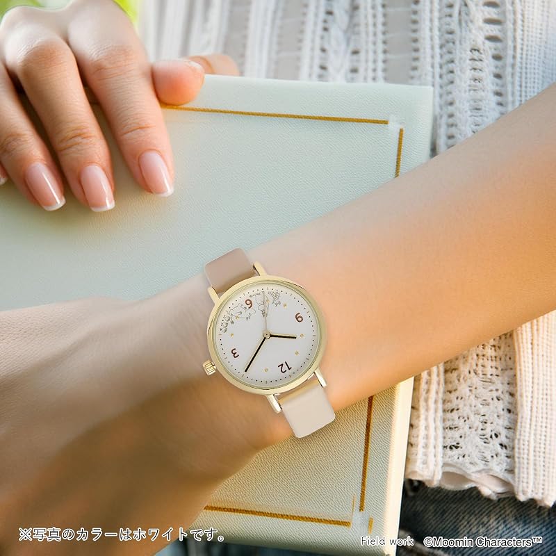 Fieldwork(フィールドワーク) 腕時計 レディース アナログ ムーミン moomin 革ベルト シンプル ムーミンプリントウォッチJ レッド MOM021-3