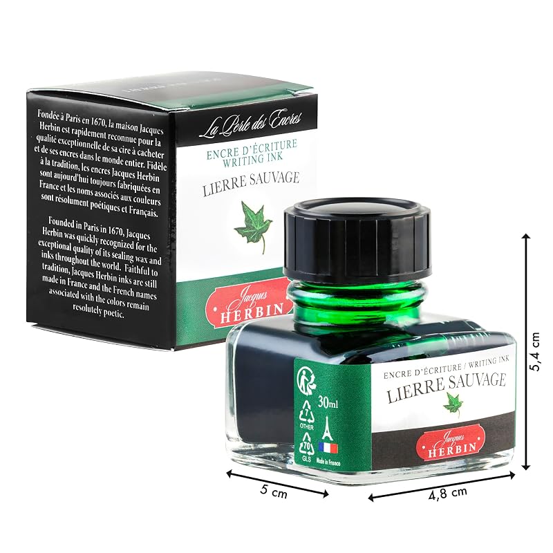 エルバン トラディショナル インクl 30ml アイビーグリーン hb13037 染料 インク 万年筆 つけペン ガラスペン