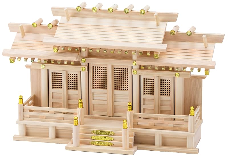 神棚の里 神棚 屋根違い三社 開運(中)