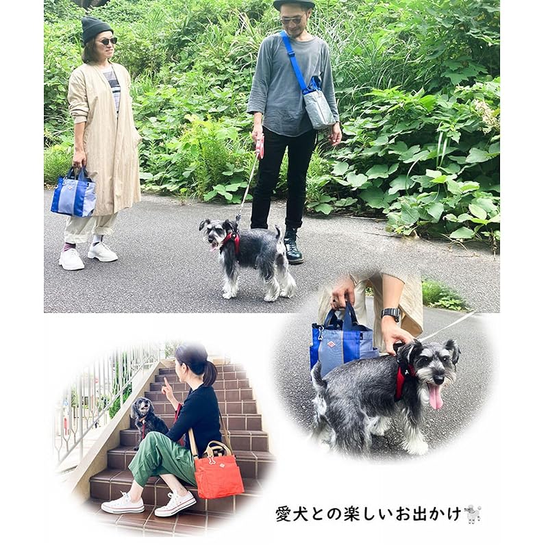 [ルートート] 1128 1129 ペットとのお散歩 ショルダー付き トートバッグ SN スクエア DOG BUDDY (112804 ホワイトチェック)