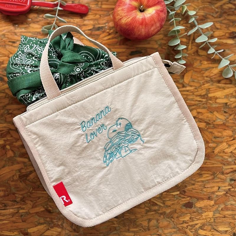 [ルートート] 8605 SNOOPY スヌーピー 簡易保冷 ランチ トートバッグ IP サーモK デリ Peanuts-9B (01 APRON ネイビー)