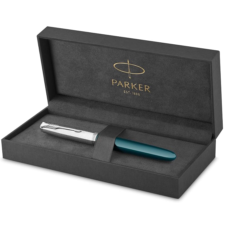 PARKER パーカー 万年筆 F 細字 51 ティールブルーCT 2123509 両用式 正規輸入品