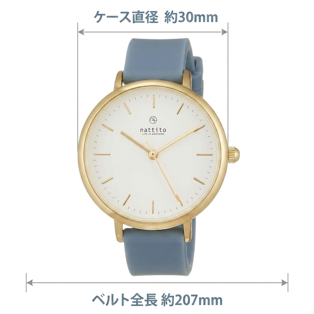 [フィールドワーク] 腕時計 アナログ NFソイラ ニッケルフリー シリコンベルト YM031-4 レディース ブルー